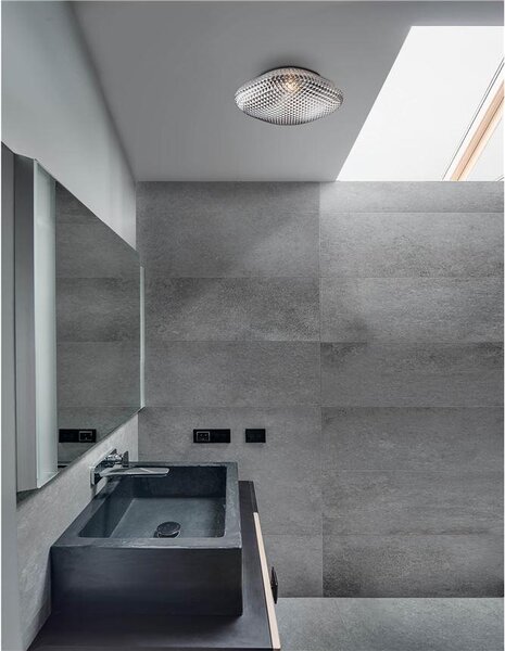 Nova Luce Stropní svítidlo SENS, 25cm, E27 1x12W, IP44 Barva: Kouřové sklo