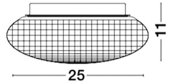 Nova Luce Stropní svítidlo SENS, 25cm, E27 1x12W, IP44 Barva: Kouřové sklo