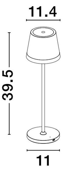Nova Luce Venkovní stolní lampa SEINA, LED 2W 2700K 5V, IP54, nabíjecí s PG základnou nebo USB C kabelem Barva: Zelená