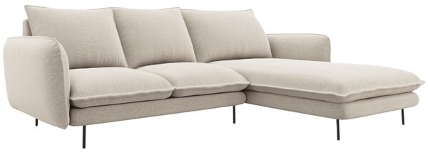 -25 % Dny MOMENTI– Cosmopolitan Design Světle béžová čalouněná rohová pohovka Vienna 225 cm, pravá
