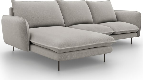 -25 % Dny MOMENTI– Cosmopolitan Design Světle šedá čalouněná rohová pohovka Vienna 225 cm, levá