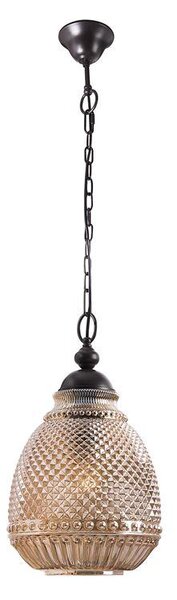 Nova Luce Závěsné svítidlo TOULON, 27cm, E27 1x12W Barva: Kouřové sklo
