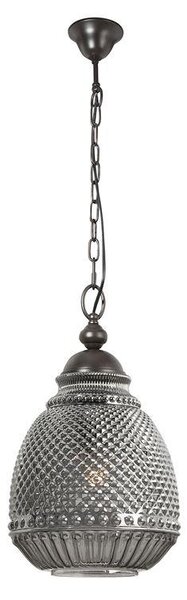 Nova Luce Závěsné svítidlo TOULON, 27cm, E27 1x12W Barva: Kouřové sklo
