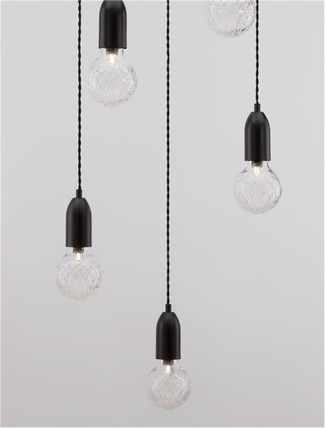 Nova Luce Závěsné svítidlo VEDA, čiré sklo G9 5x6W Barva: Mosaz