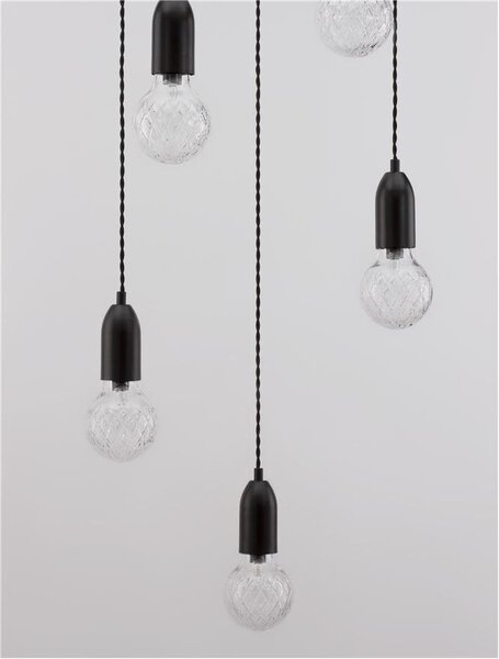 Nova Luce Závěsné svítidlo VEDA, čiré sklo G9 5x6W Barva: Mosaz