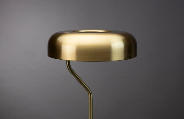 Zlatá stojací lampa DUTCHBONE Eclipse 130 cm