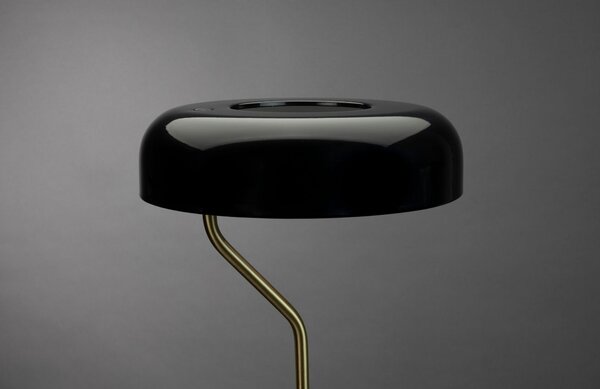 Černá stojací lampa DUTCHBONE Eclipse 130 cm