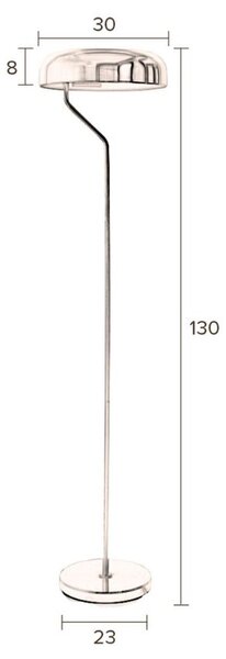 Černá stojací lampa DUTCHBONE Eclipse 130 cm