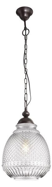 Nova Luce Závěsné svítidlo TOULON, 27cm, E27 1x12W Barva: Kouřové sklo