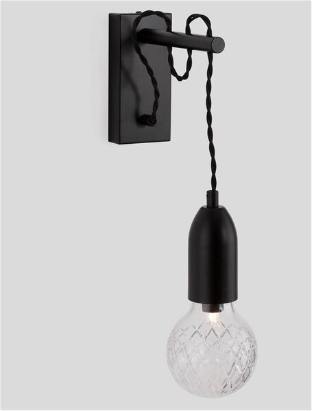 Nova Luce Nástěnné svítidlo VEDA, čiré sklo G9 1x6W Barva: Černá