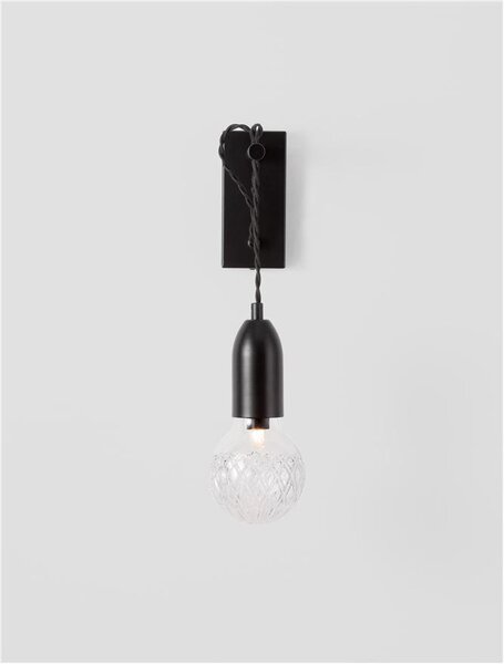 Nova Luce Nástěnné svítidlo VEDA, čiré sklo G9 1x6W Barva: Černá