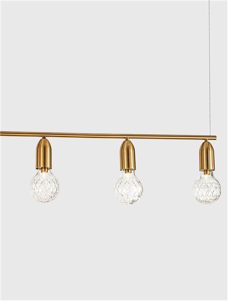 Nova Luce Závěsné svítidlo VEDA, čiré sklo G9 5x6W Barva: Černá