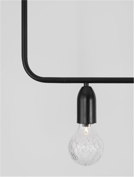 Nova Luce Závěsné svítidlo VEDA, čiré sklo G9 5x6W Barva: Černá