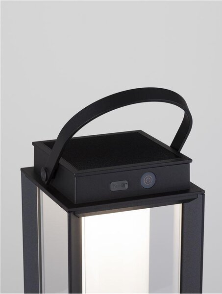 Nova Luce Venkovní stolní lampa VERHAAL, LED 2W 3000K 3,7V, IP54 solární / USB kabel Barva: Bílá