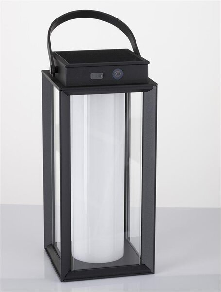 Nova Luce Venkovní stolní lampa VERHAAL, LED 2W 3000K 3,7V, IP54 solární / USB kabel Barva: Bílá