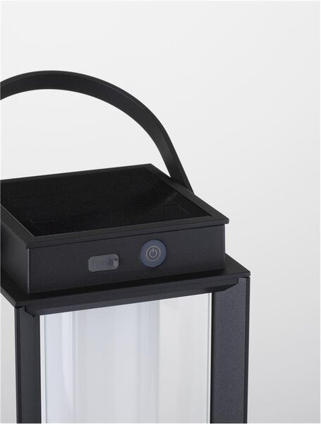 Nova Luce Venkovní stolní lampa VERHAAL, LED 2W 3000K 3,7V, IP54 solární / USB kabel Barva: Bílá