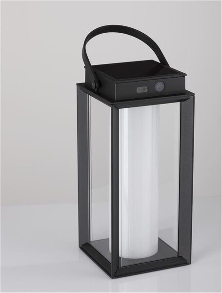 Nova Luce Venkovní stolní lampa VERHAAL, LED 2W 3000K 3,7V, IP54 solární / USB kabel Barva: Bílá