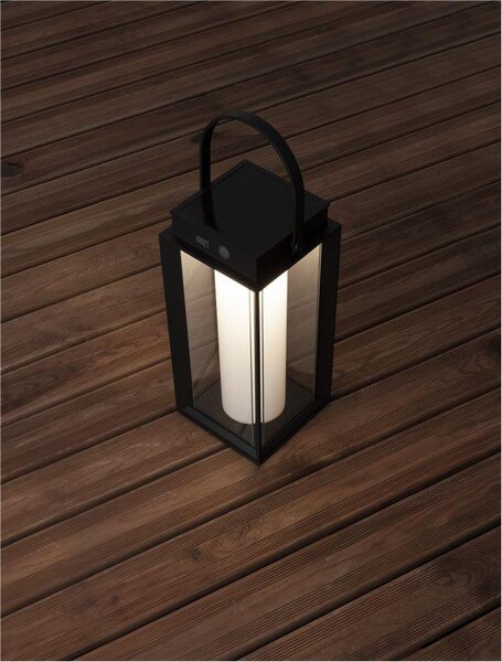 Nova Luce Venkovní stolní lampa VERHAAL, LED 2W 3000K 3,7V, IP54 solární / USB kabel Barva: Bílá