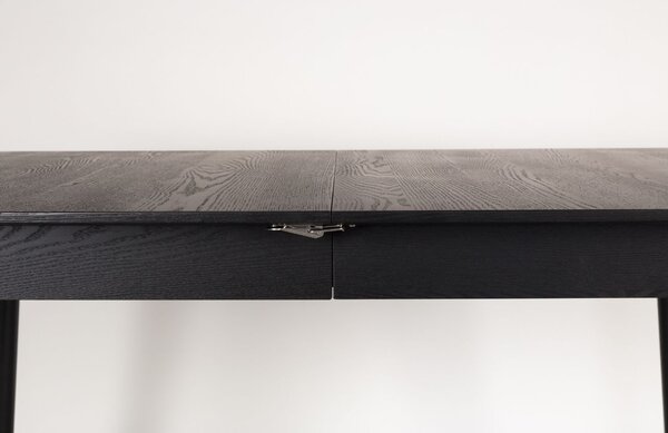 Černý jasanový rozkládací jídelní stůl ZUIVER GLIMPS 120/162x80 cm