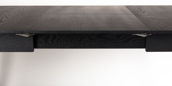 Černý jasanový rozkládací jídelní stůl ZUIVER GLIMPS 120/162x80 cm