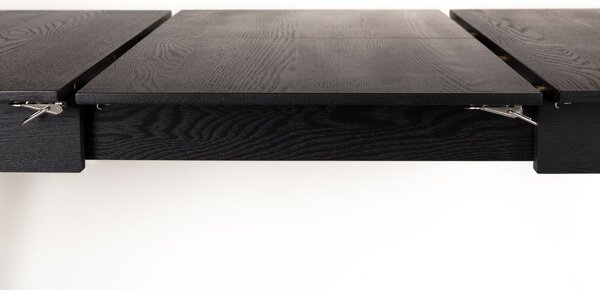 Černý jasanový rozkládací jídelní stůl ZUIVER GLIMPS 120/162x80 cm