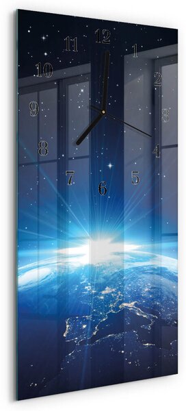 Skleněné hodiny vertikální Země Wellall zsppc-30x60-00058415