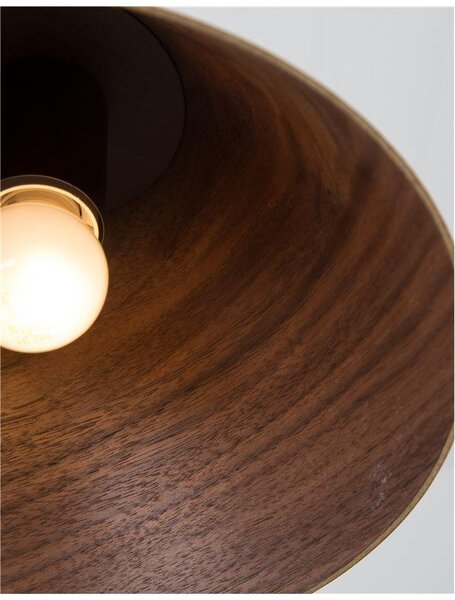 Nova Luce Závěsné svítidlo WERA, 25cm, E27 1x12W Barva: Tmavý ořech