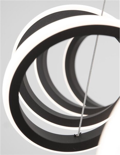 Nova Luce Závěsné svítidlo ZINIA, 60cm, LED 45W 3000K Barva: Černá