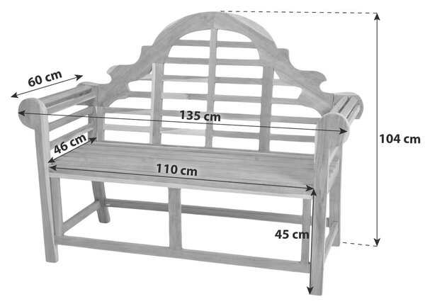 ZAHRADNÍ LAVICE dřevo Gardenson - Online Only zahradní nábytek, Online Only