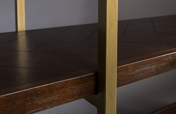 Hnědý dřevěný regál DUTCHBONE Class 146 x 140 cm