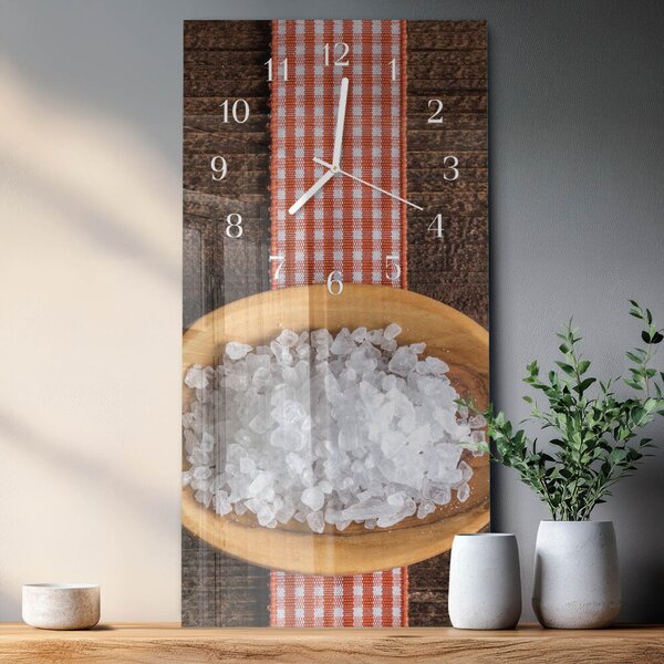 Skleněné hodiny vertikální Mořská sůl zsppb-30x60-00091256