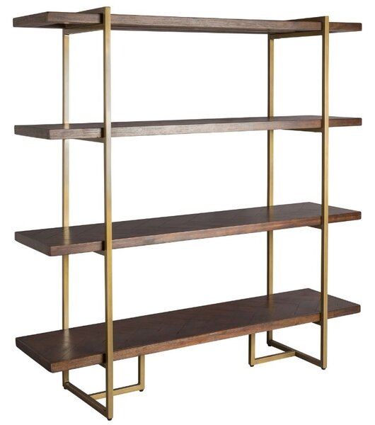Hnědý dřevěný regál DUTCHBONE Class 146 x 140 cm
