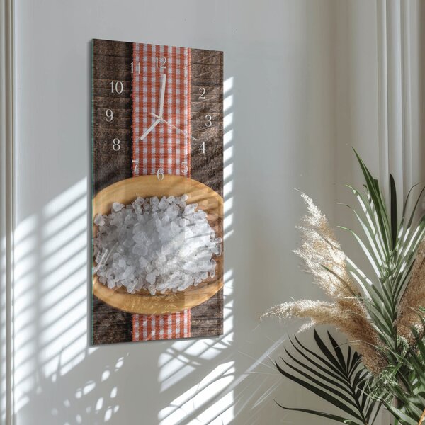 Skleněné hodiny vertikální Mořská sůl zsppb-30x60-00091256