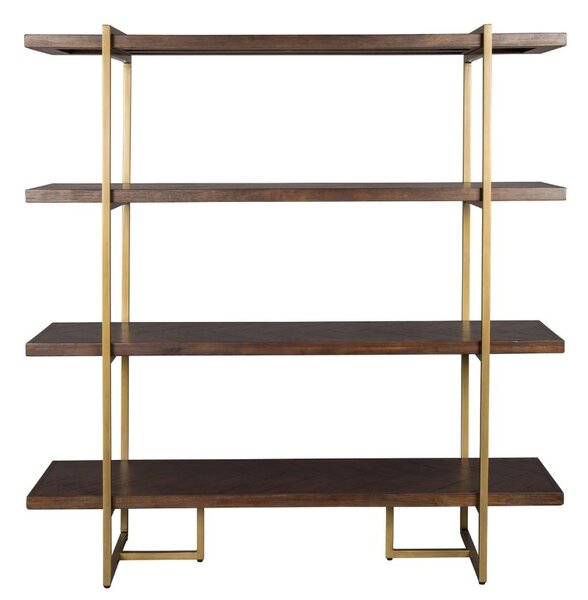 Hnědý dřevěný regál DUTCHBONE Class 146 x 140 cm