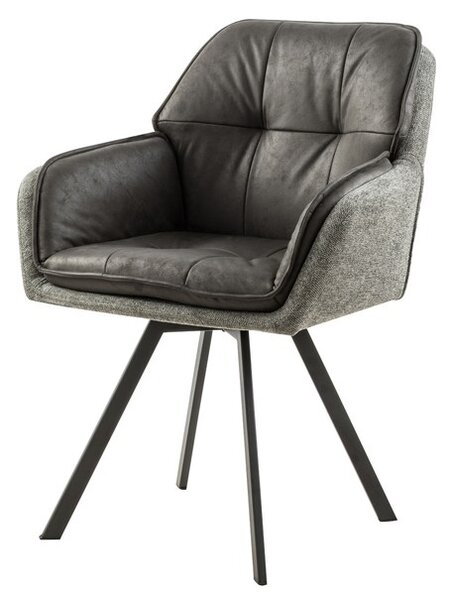 Jídelní židle LUKAS šedá/černá