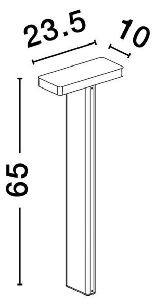Nova Luce Venkovní sloupkové svítidlo POET, LED 16W 3000K 90st. IP65