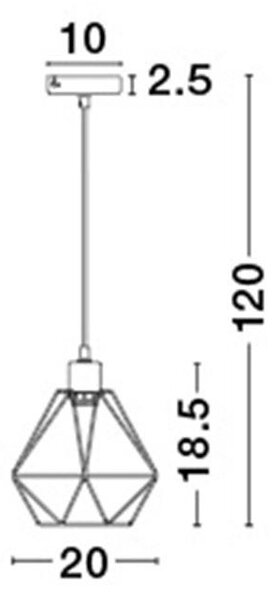 Nova Luce Závěsné svítidlo PIETRA matný černý kov E27 1x12W