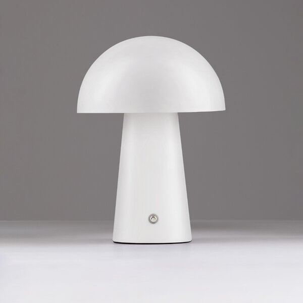 Nova Luce Bílá kovová nabíjecí stolní LED lampa Ande