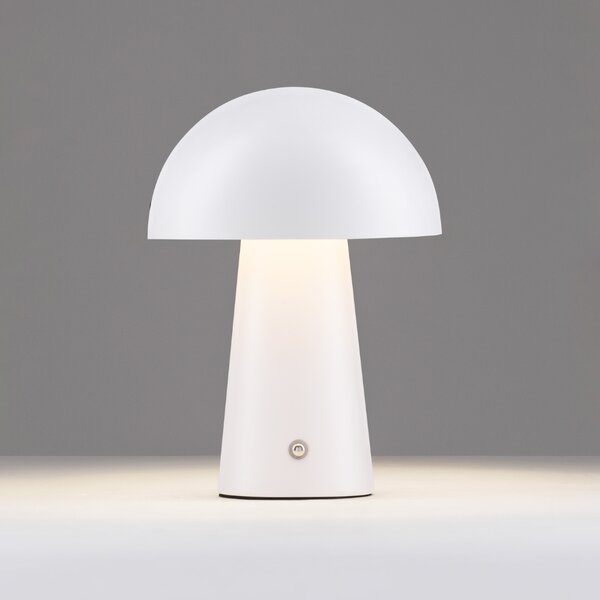 Nova Luce Bílá kovová nabíjecí stolní LED lampa Ande