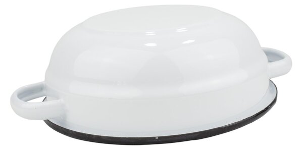VEF Smaltovaná selská mísa s uchy ø 14 cm bílá - 00000-0000160A