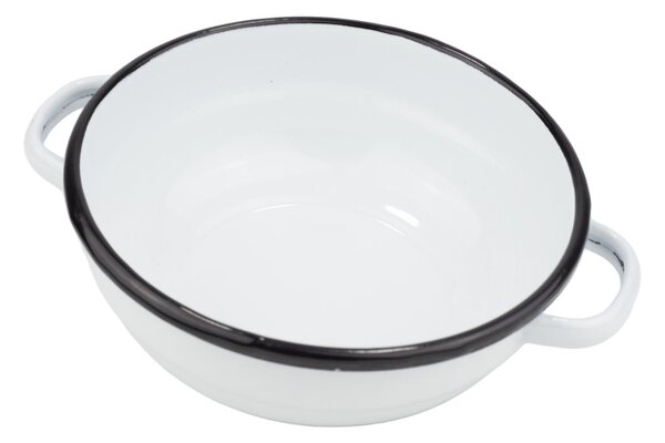 VEF Smaltovaná selská mísa s uchy ø 14 cm bílá - 00000-0000160A