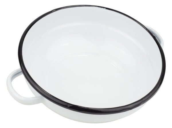 VEF Smaltovaná selská mísa s uchy ø 14 cm bílá - 00000-0000160A