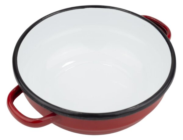 VEF Smaltovaná selská mísa s uchy ø 14 cm bílá - 00000-0000160A