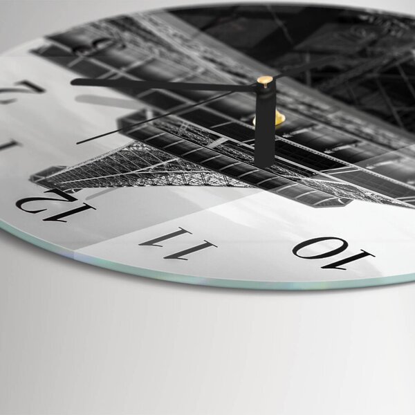 Skleněné nástěnné hodiny Eiffelova věž v Paříži zsoc-fi30-00172855