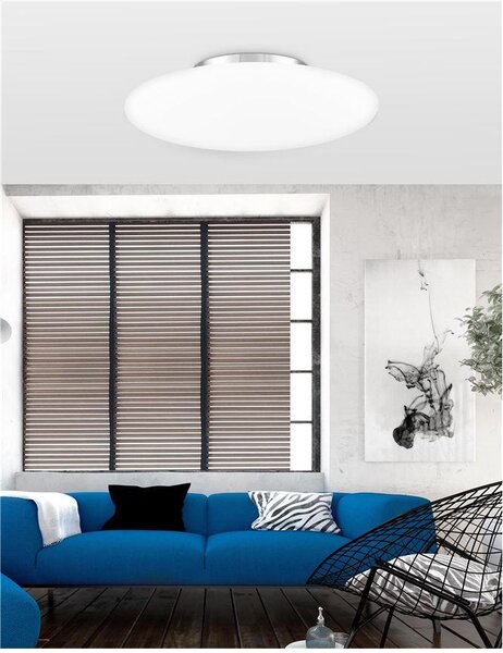 Nova Luce Stropní svítidlo PRESSIONE opálové sklo a chromovaný kov E27 3x12W