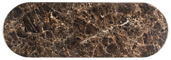 Richmond Hnědý lakovný toaletní stolek s keramickou deskou Almundi 120 x 45 cm