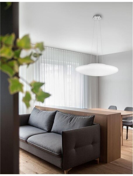 Nova Luce Závěsné svítidlo PRESSIONE opálové sklo, E27 4x12W