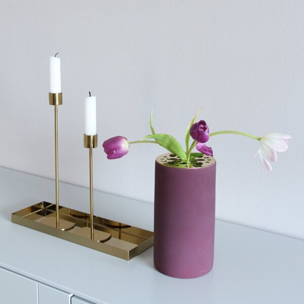 COOEE Design Svícen Candlestick Brass - 29 cm CED306