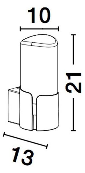 Nova Luce Venkovní nástěnné svítidlo PYRO, E27 1x12W IP54