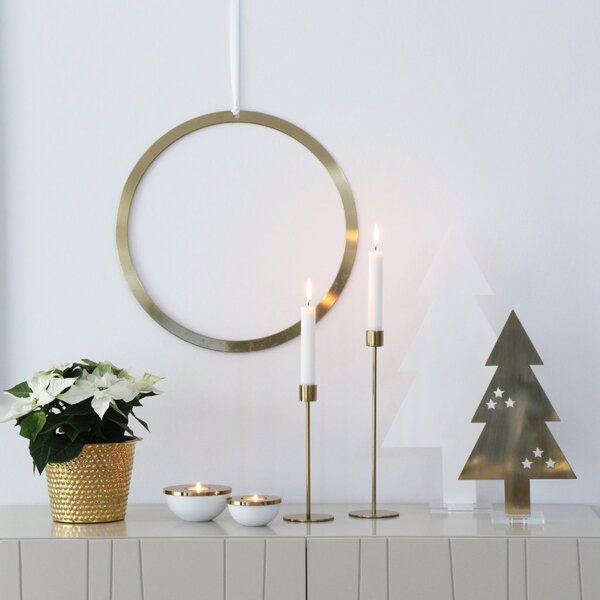 COOEE Design Svícen Candlestick Brass - 29 cm CED306